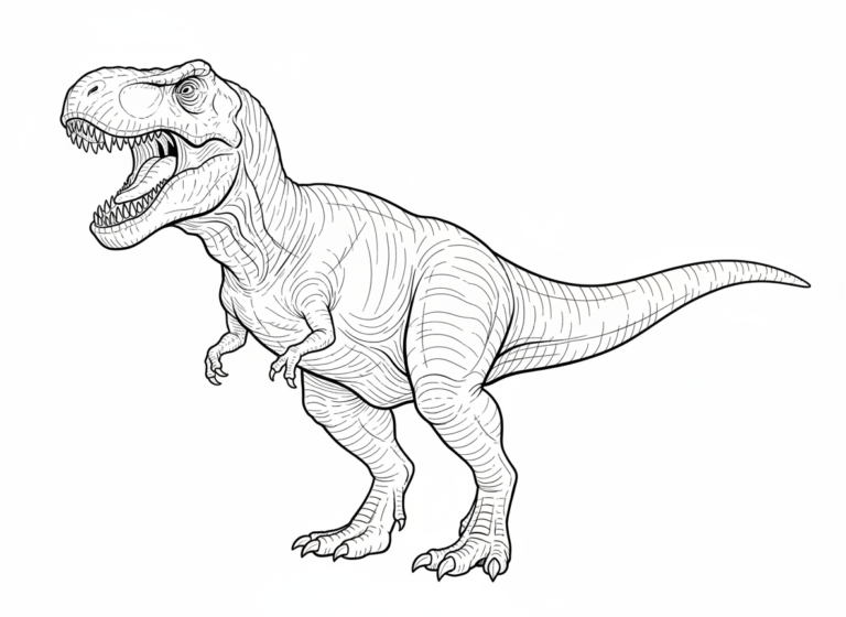 Desenho para colorir: Dinossauro Rex