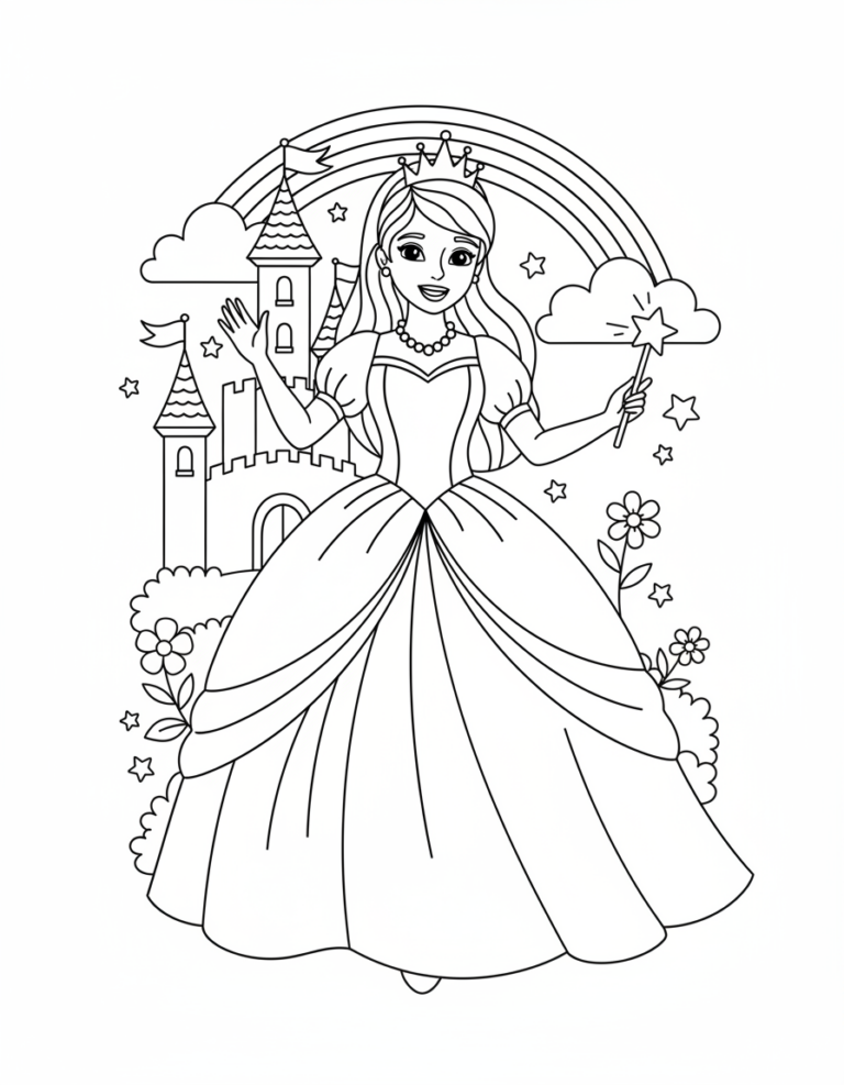 Desenho para colorir: Princesa