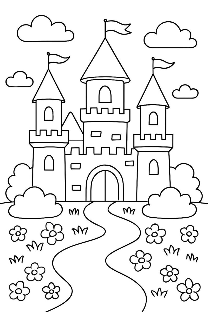 Desenho para colorir: Castelo encantado