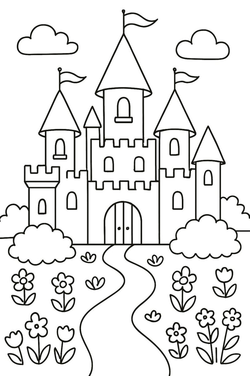 Desenho para colorir: Castelo encantado