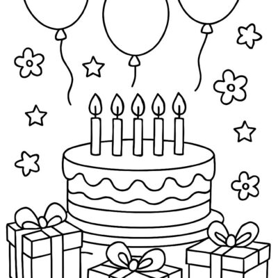 Desenho para colorir: Festa de aniversário