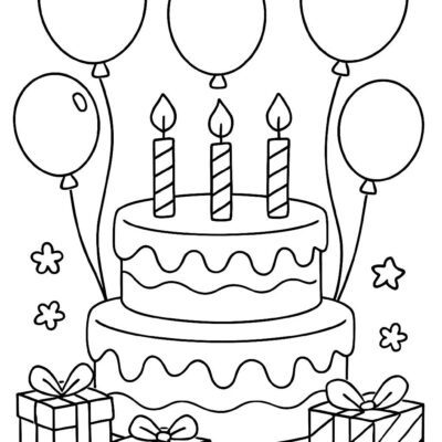 Desenho para colorir: Festa de aniversário