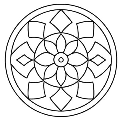 Desenho para colorir: Mandala geométrica