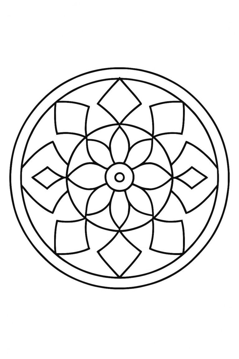 Desenho para colorir: Mandala geométrica