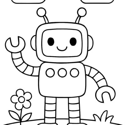 Desenho para colorir: Robô amigável