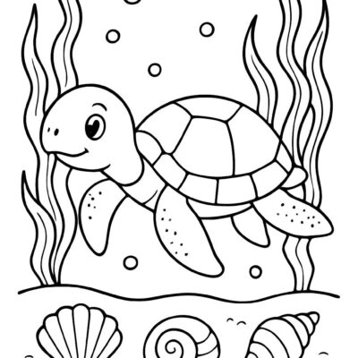 Desenho para colorir: Tartaruga marinha
