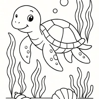 Desenho para colorir: Tartaruga marinha