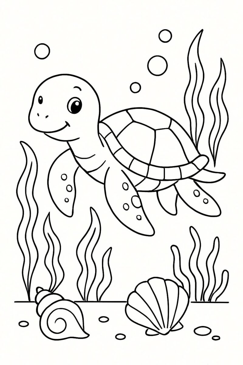Desenho para colorir: Tartaruga marinha